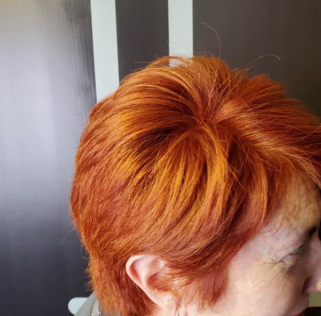 Vibrant copper red color touch and cut in Tarrytown, Westchester NY